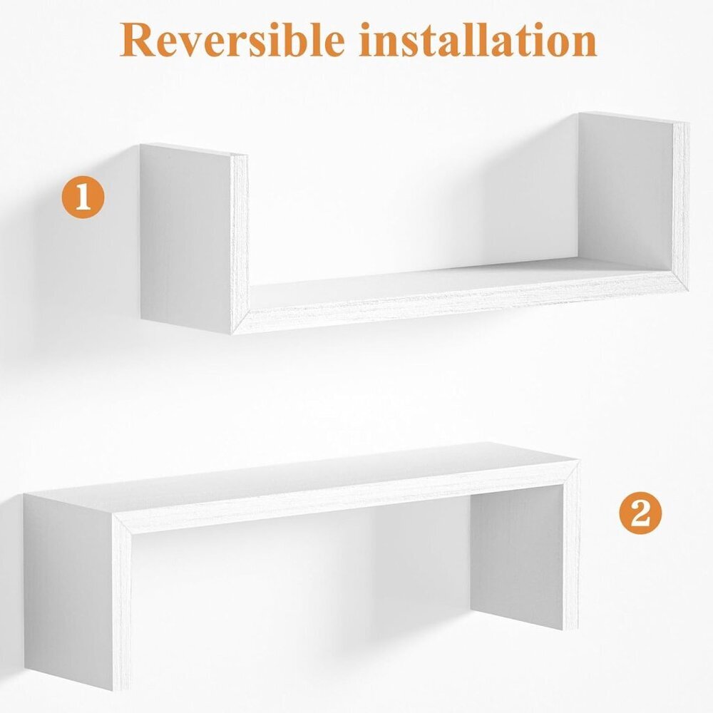 Floating Shelves for Wall, Wall Shelves for Bathroom, Bedroom, Living Room, Kitc - Picture 7 of 7